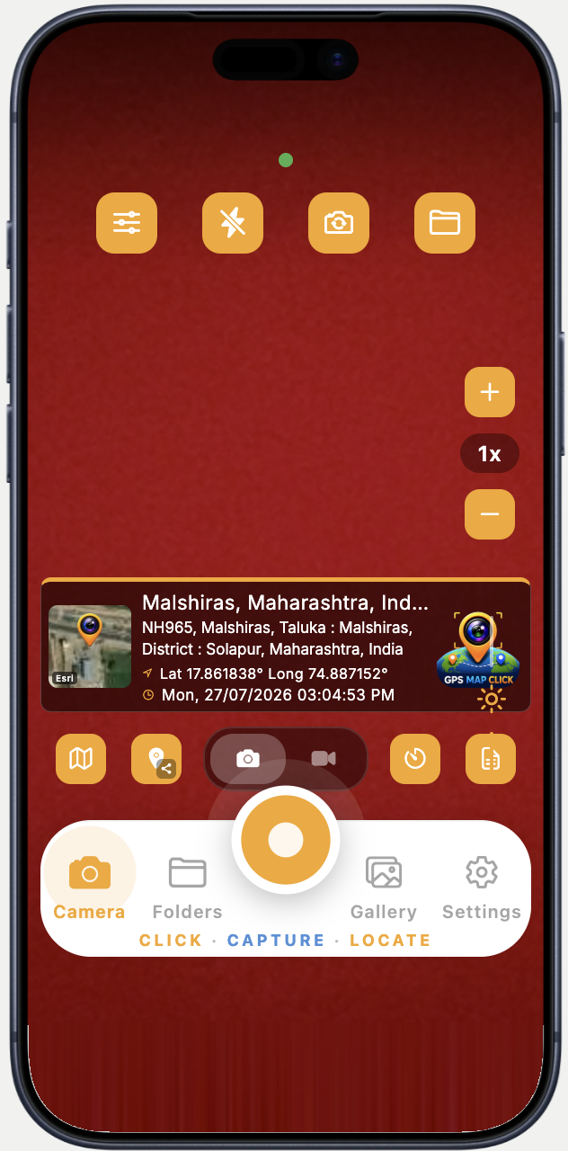 GPS MAP CLICK App Screenshot